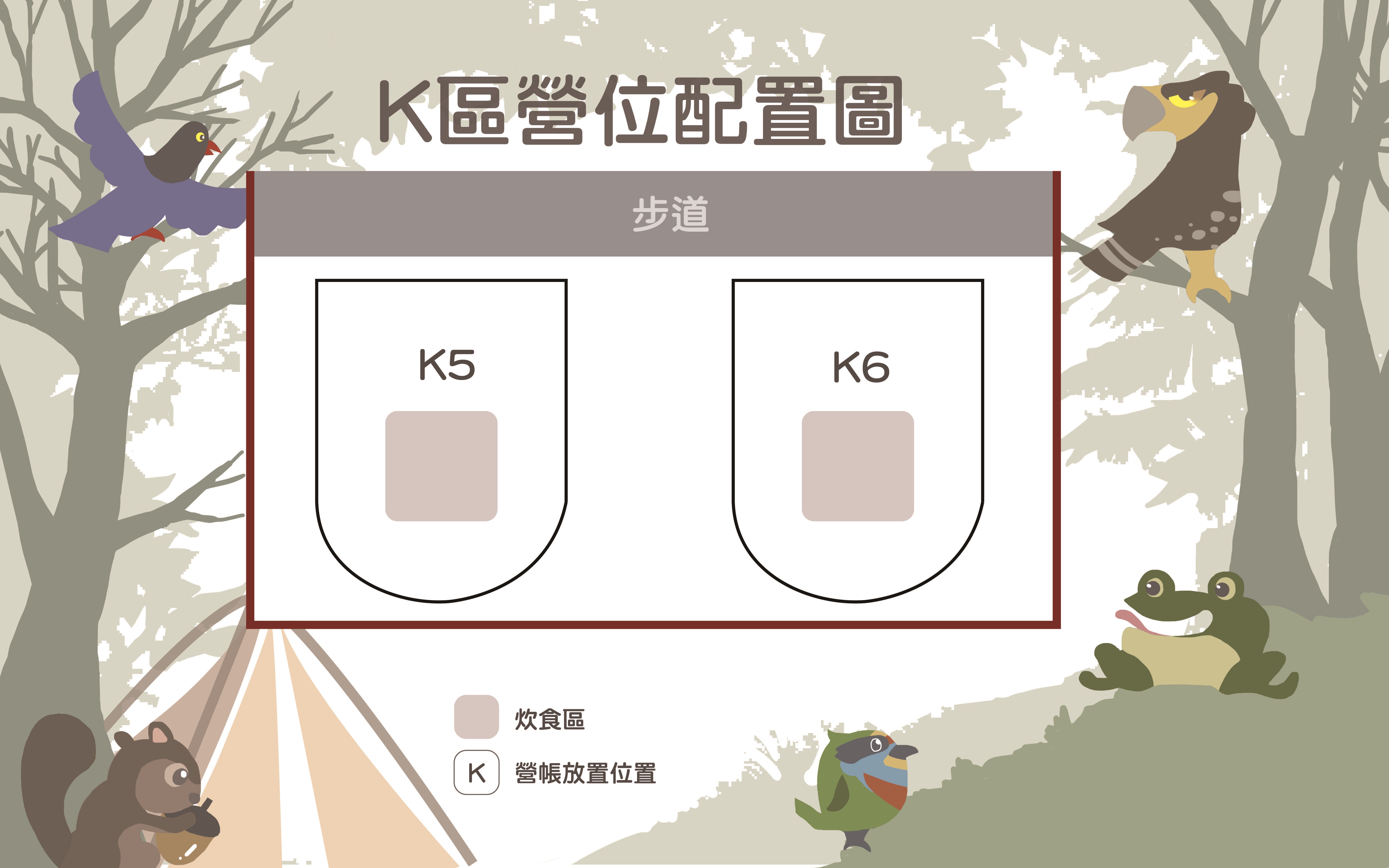 K5、K6區營位配置圖